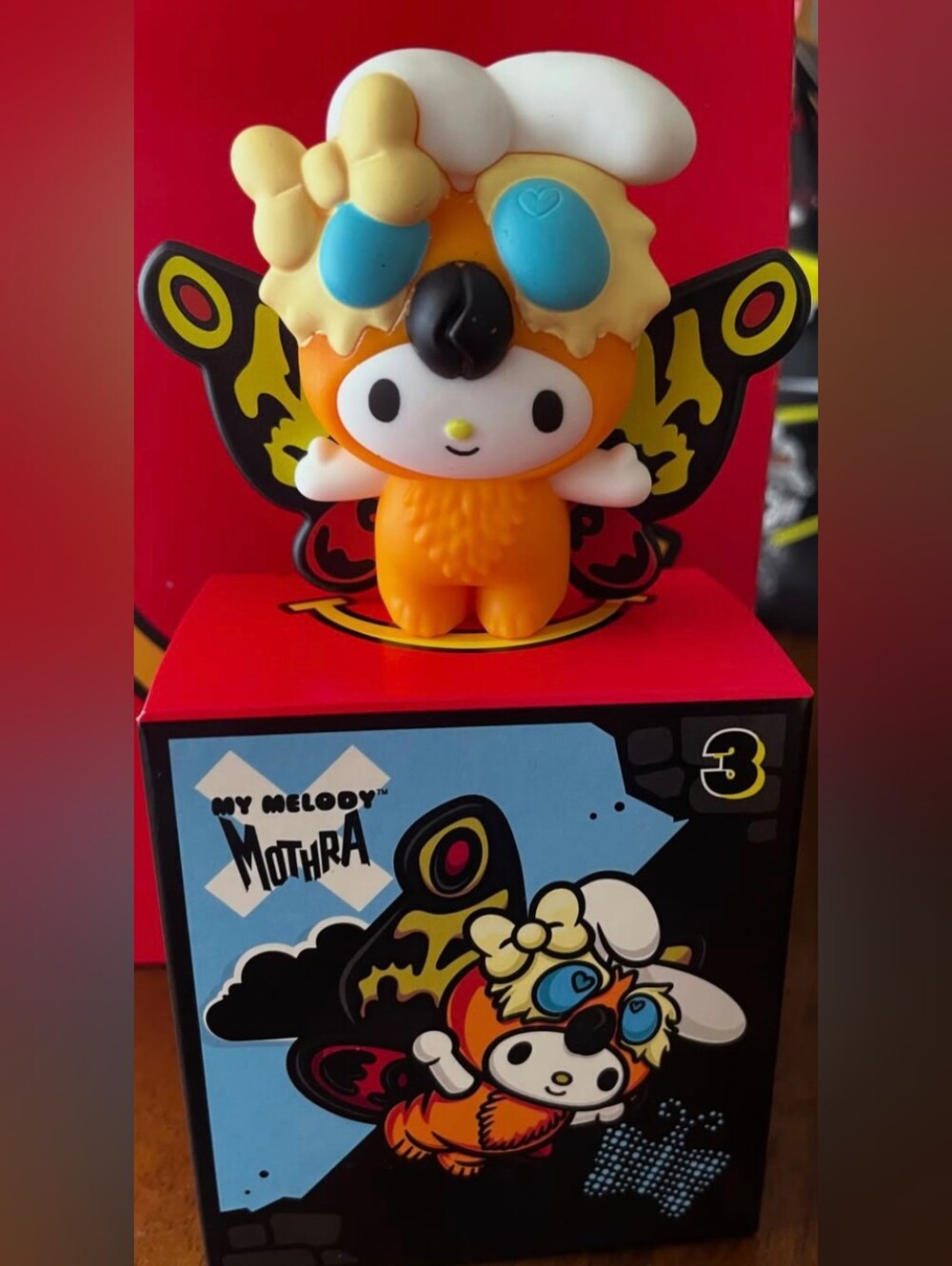 Hello Kitty x Godzilla #1, Keroppi x King Gholdorah #2, & My Melody x Mothra #3 - Picture 4 of 4